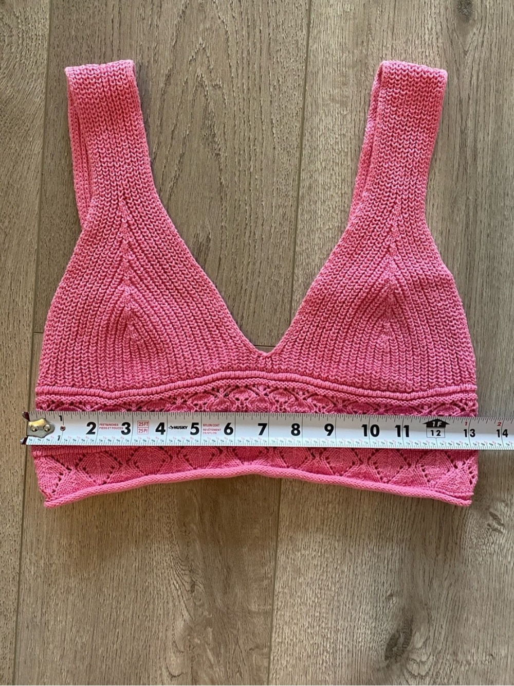 🌞3️⃣ Crop Top Tank Bundle (M) Pink Knit, Aqua Embroidered Lemons, +Black Aritzia - Picture 5 of 14